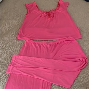 Midnight by Carole hochman designer pink pj set